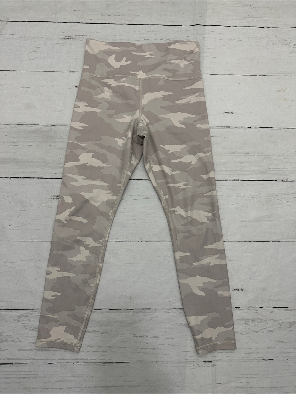 Athleta women’s  Neutral Camo High-Waist Leggings - Beige & Cream gray small
